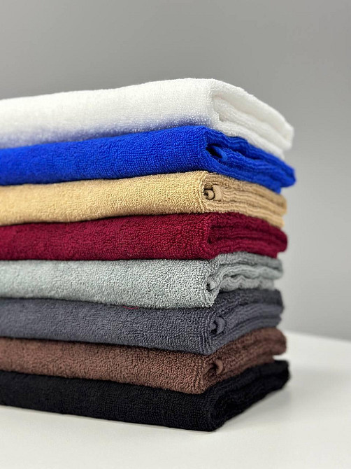 Комплект полотенец однотонных Ideal Textile 50х90см + 70х140см 400 г/м2 (56860932) Чорний Черновцы - изображение 4