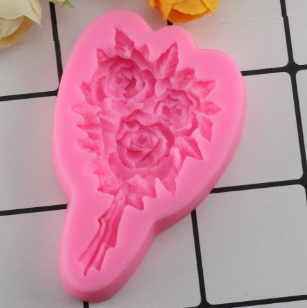 Молд кондитерский Букет роз 73 на 40 мм розовый Киев - изображение 3