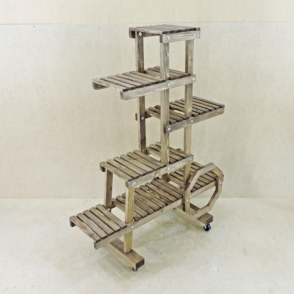 Підставка для квітів "Муліно" на коліщатках капучино Миколаїв - фото 3