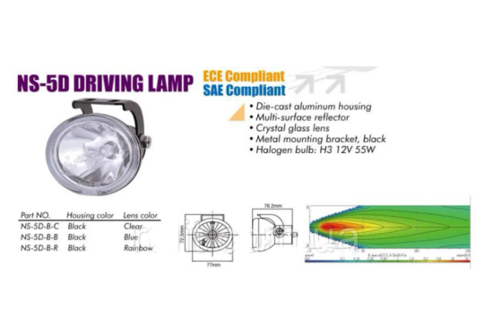 Фары доп. SIRIUS NS-5 D-C H3/12V/55W/77*73mm Taiwan Винница