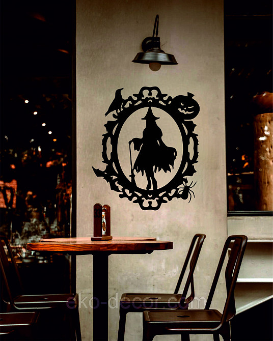 Декоративное настенное Панно «Ведьма», Декор на стену 90*78 см, Черный Киев - изображение 5