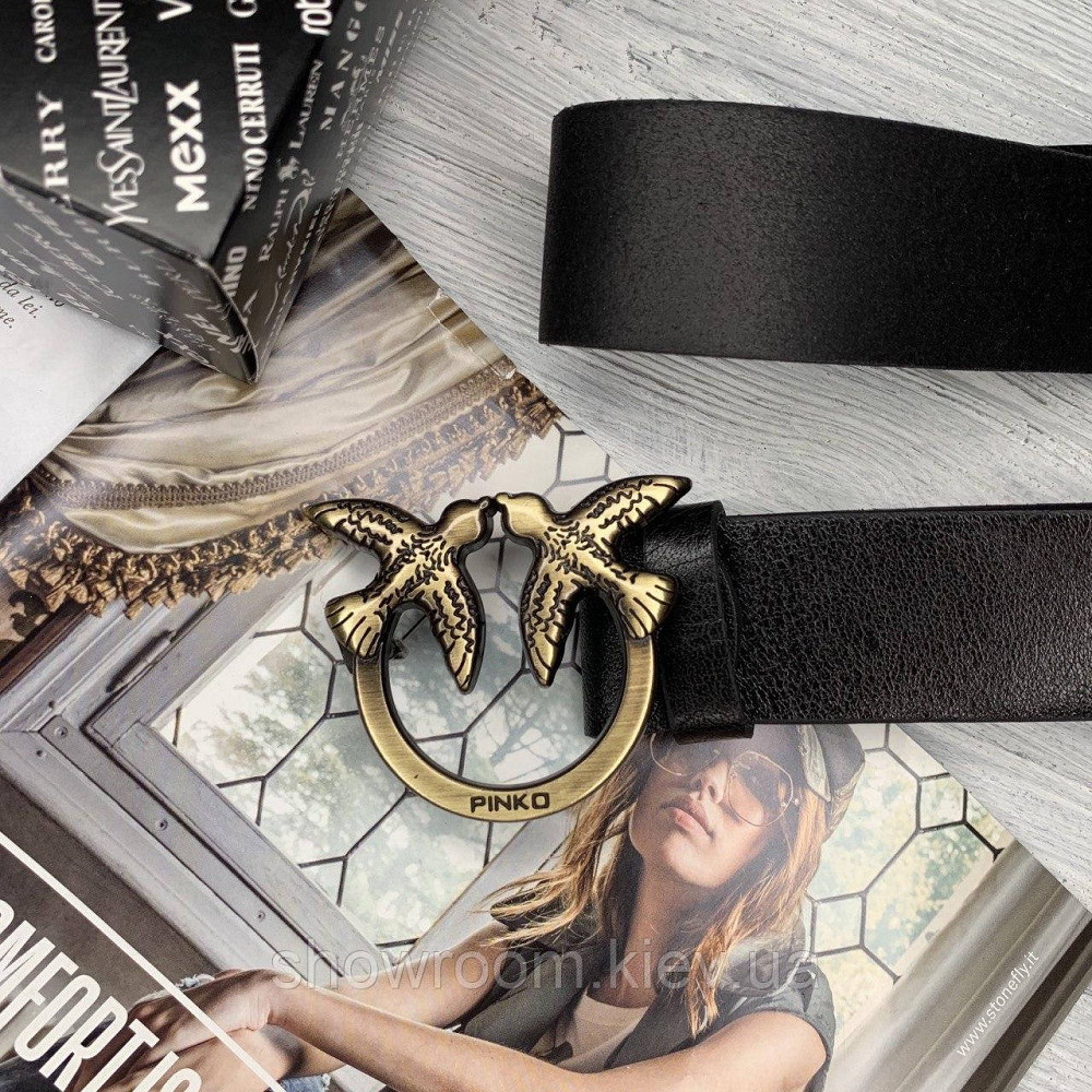 Женский кожаный ремень Pinko gold (4 см) Киев - изображение 1