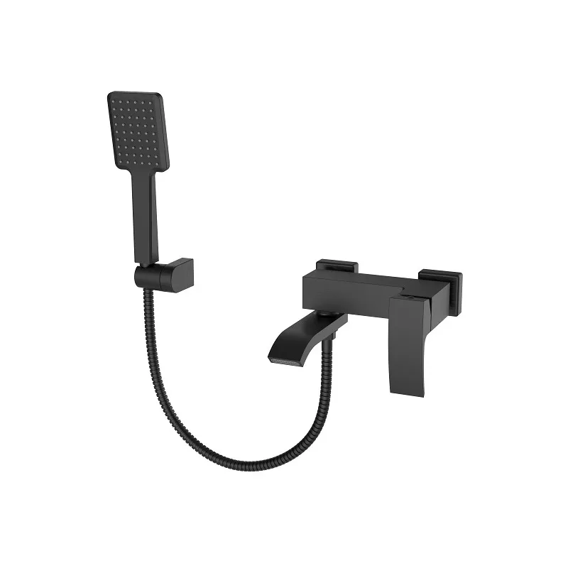 Черный смеситель для ванны Koer KB-41007-05 с коротким изливом (KR3455) Харьков - изображение 1