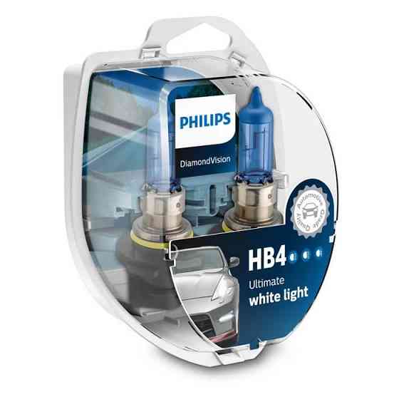 Комплект галогенових ламп PHILIPS HB4 9006DVS2 DiamondVision 5000K 55W 12V P22d (2 шт) Харків