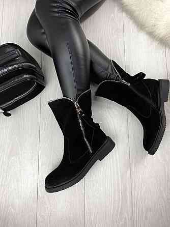 Ботинки D and V черные натуральная замша зима высота 19см размер 37 (3031) Коломыя