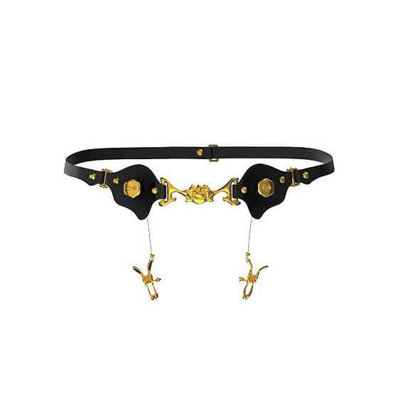 Пояс с зажимами на половые губы UPKO Mystic Bond Collection, черный Sex Aura Киев