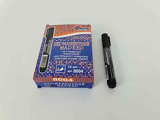 Маркер перманентний "Josef Otten" (код8004) Чорний (12 шт.) Харків