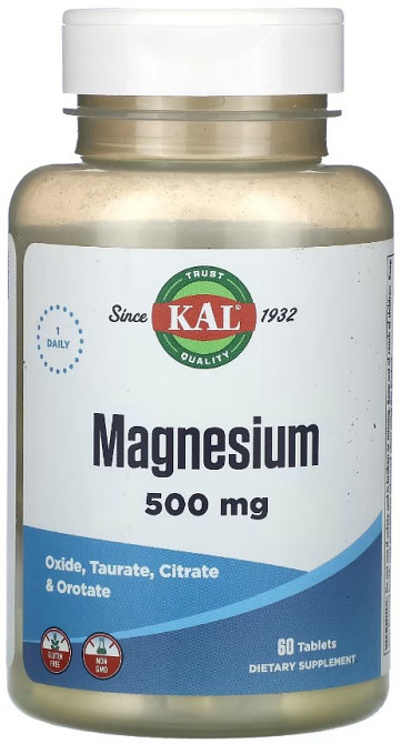 Магний в таблетках KAL Magnesium One Daily 500mg 60 tabs Киев - изображение 1