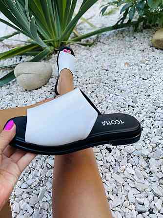 teona Шльопанці жіночі TEONA 166 білі (літо, шкіра натуральна) (4108) Коломия