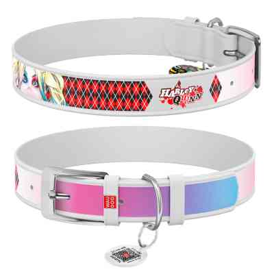Ошейник для животных WAUDOG Design с QR паспортом "Харли Квинн" S Ш 15 мм Д 26-35 см белый (0015-1002-15) Винница