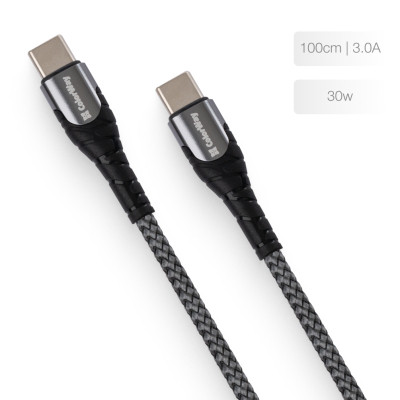 Дата кабель USB-C to USB-C 1.0m PD Fast Charging 65W 3А grey ColorWay (CW-CBPDCC040-GR) Вінниця - фото 4