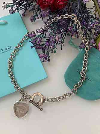 Сердце подвеска цепь на шею Тиффани Tiffany / мешочек Тиффани Одесса