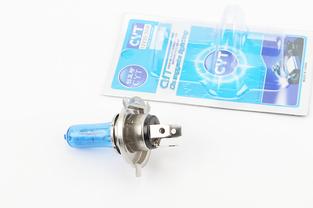Лампа фари галоген H4 12V 35 / 35W синя SUPER Бершадь - изображение 1