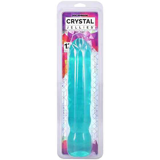 Фаллоимитатор Doc Johnson Crystal Jellies - 12 Inch Big Boy - Teal Sex Aura Киев
