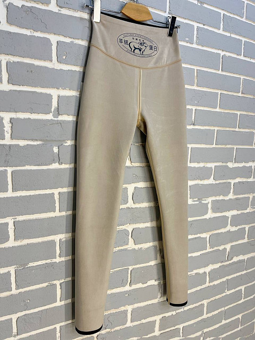 Лосины женские Kenalin W-16 широкий пояс утягивающие утепленные микродайвинг на меху черные, черный, XL Киев - изображение 15