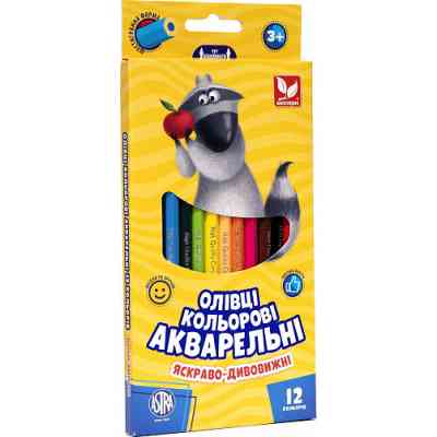 Олівці кольорові Школярик Акварельні Шестигранні 12 кольорів (312110004-UA) Вінниця