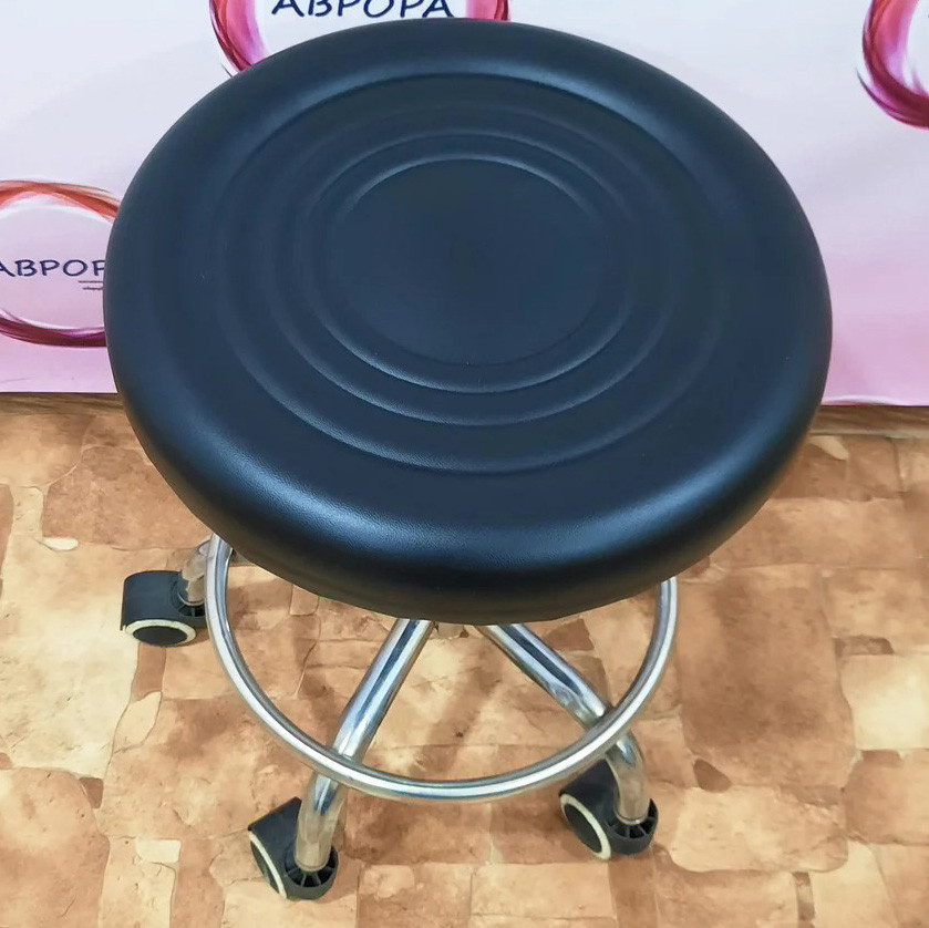 Стілець майстра косметолога круглий на коліщатках без спинки для салону краси Київ - фото 3