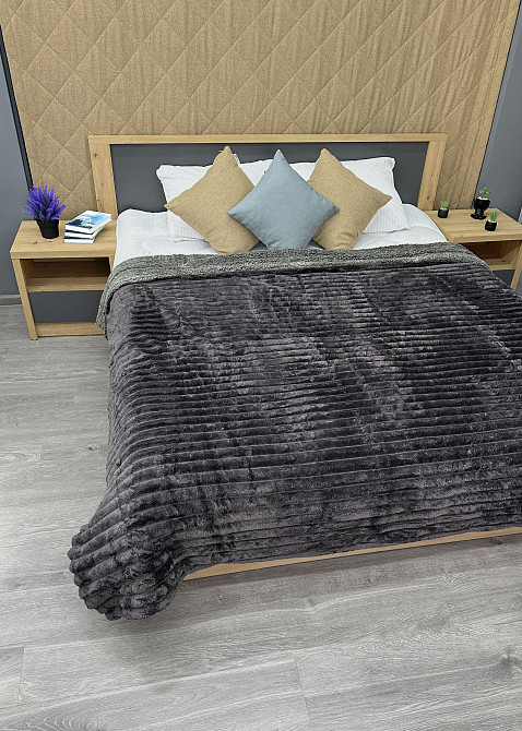 Плед 200х230 см (+-10см) на овчине 