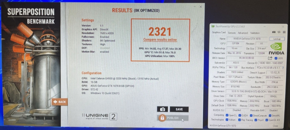 Відеокарта ASUS/Palit GTX 1070 8Gb. GDDR5. Київ - фото 1