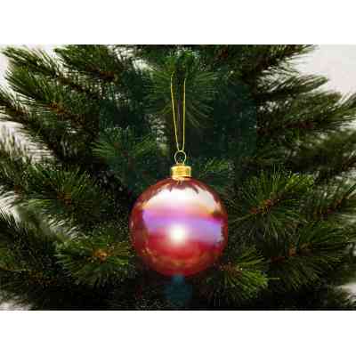 Ялинкова іграшка House Of Seasons Набір скляних кульок глянцевих H&S 12 шт 8 см Темно-рожеві (8720362042495) Вінниця