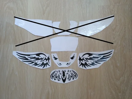 Наклейка на авто Сова на задній значок автомобіля Київ