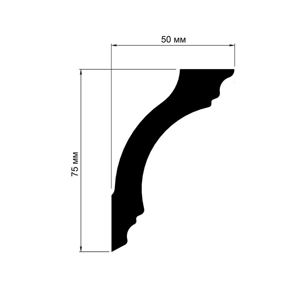 Карниз полиуретановый гладкий Gaudi Decor P 961 Днепр - изображение 3