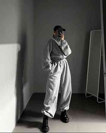 Женский теплый повседневный комбинезон трехнить на флисе Меланж, 46/48 Одесса