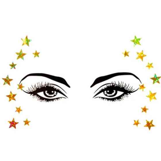 Наклейки на обличчя для макіяжу one size золотистий Київ