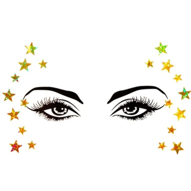 Наклейки на обличчя для макіяжу one size золотистий Київ - фото 1