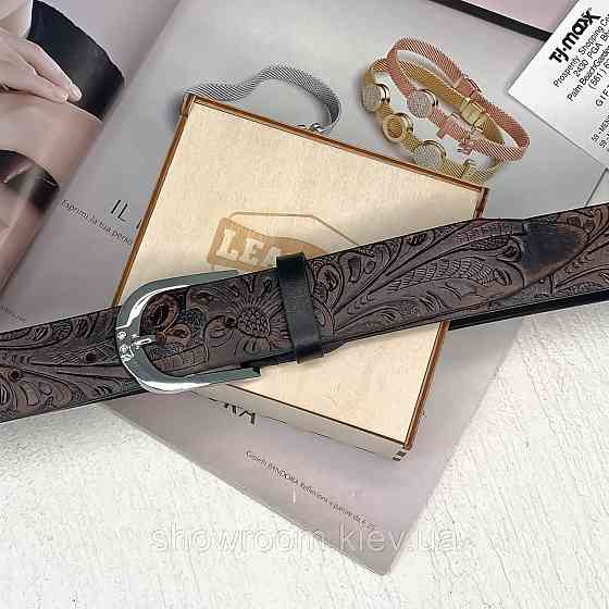Женский кожаный ремень Leather Collection (7804) brown Киев