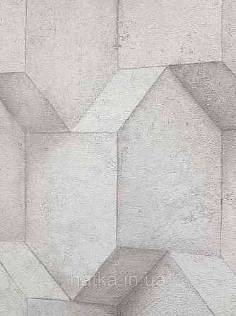 Обои виниловые на флизелине AS creation The Bos 0.53х10 геометрия фигуры структурные серые белые 3д Киев