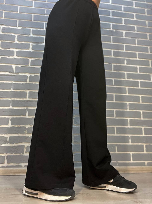 Костюм женский MY CITY 3044-8286 свитшот широкий оверсайз и брюки палаццо со стрелкой, зеленый, SM Киев - изображение 16