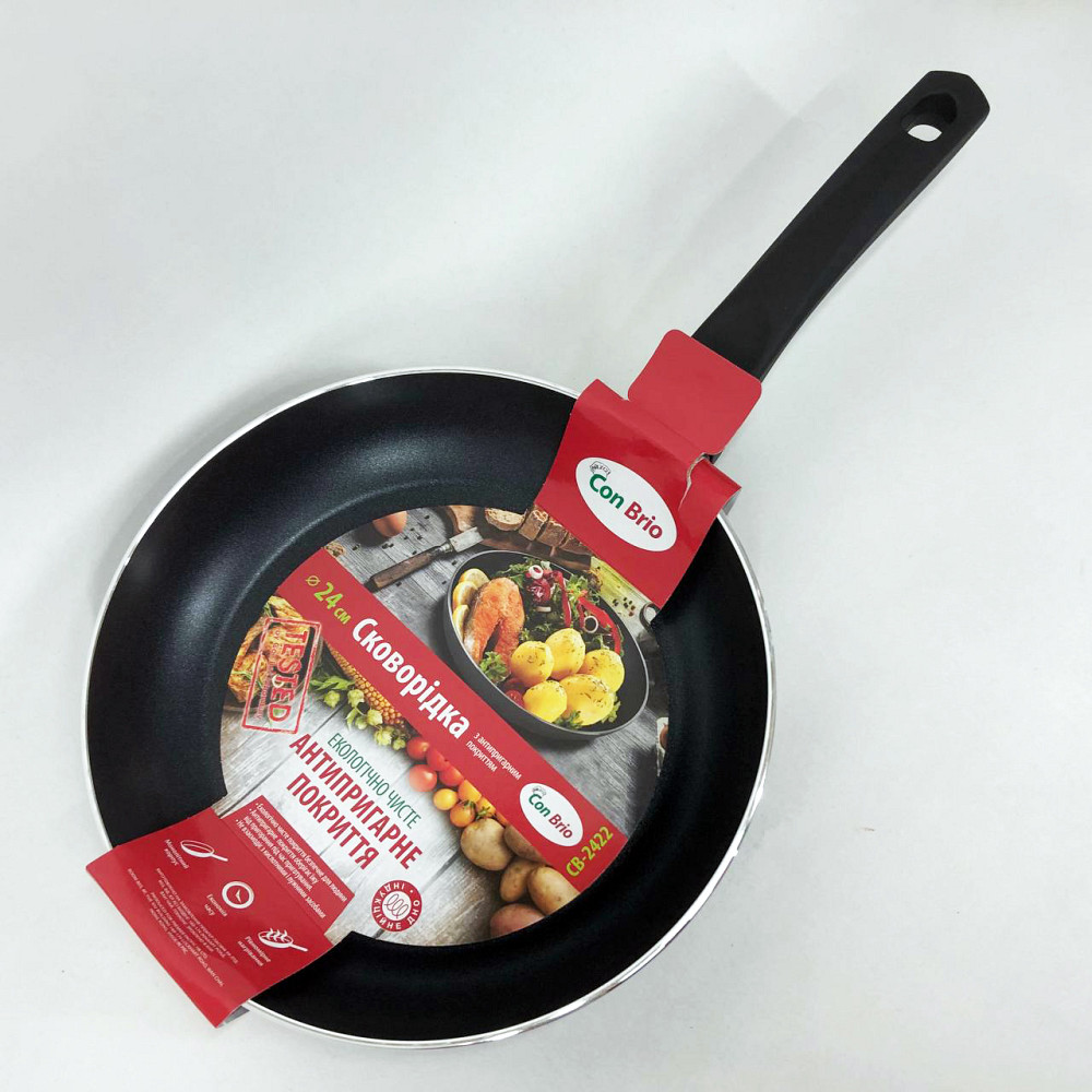 Сковорода качественная на плиту Con, Сковорода для приготовления пищи без масла, Долговечные сковородки TM-75 Львов - изображение 8