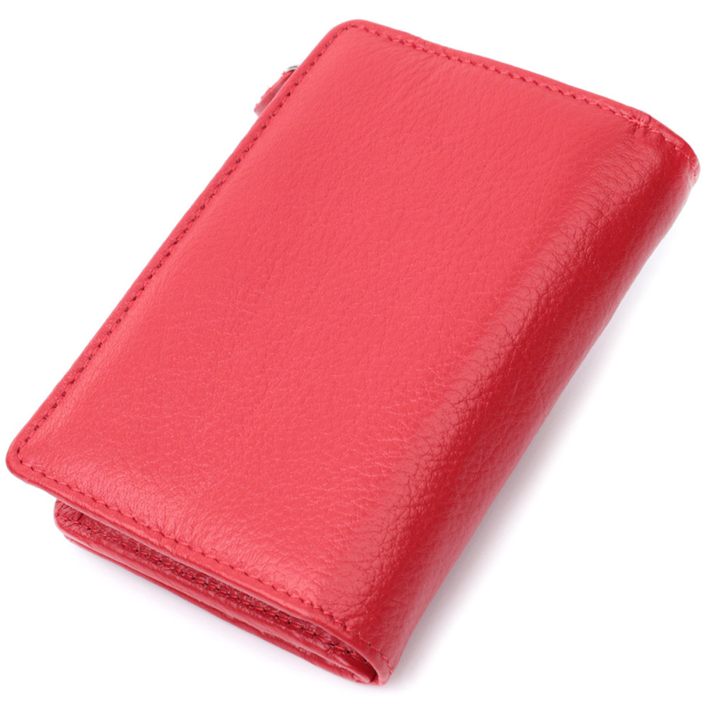 Жіночий шкіряний гаманець з монетницею, червоний (ST Leather) Київ - фото 13
