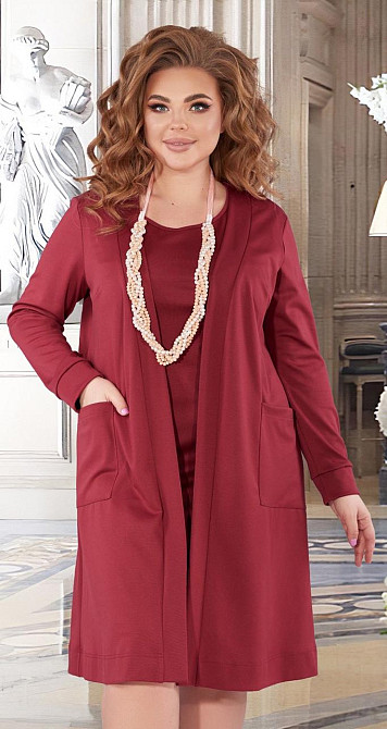 Стильний костюм із платтям великого розміру (50) Київ - фото 1