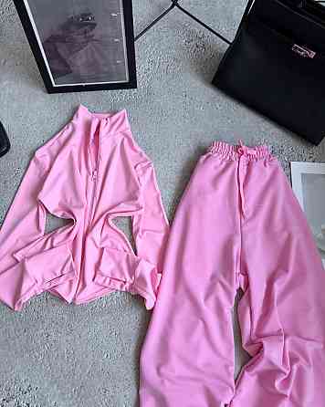 Женский стильный повседневный костюм двойка двунить Барби Одесса