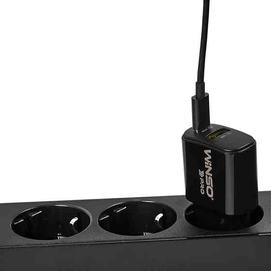 Сетевое зарядное устройство Winso Pro PD20W USB-C+USB-A черный Львов