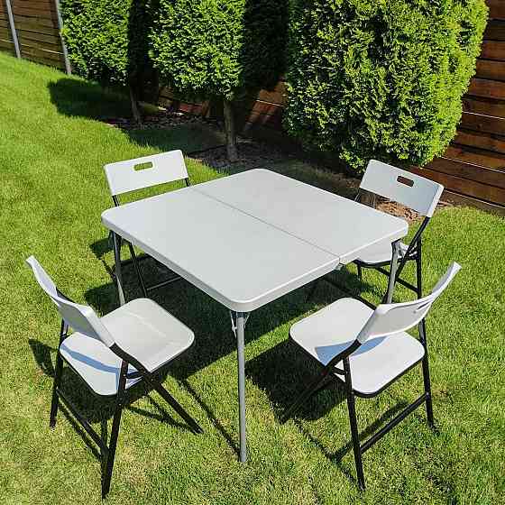 Набір мебелів складний (Стіл і 4 стільця), Білий (з сумкою) SW-00001540 Київ