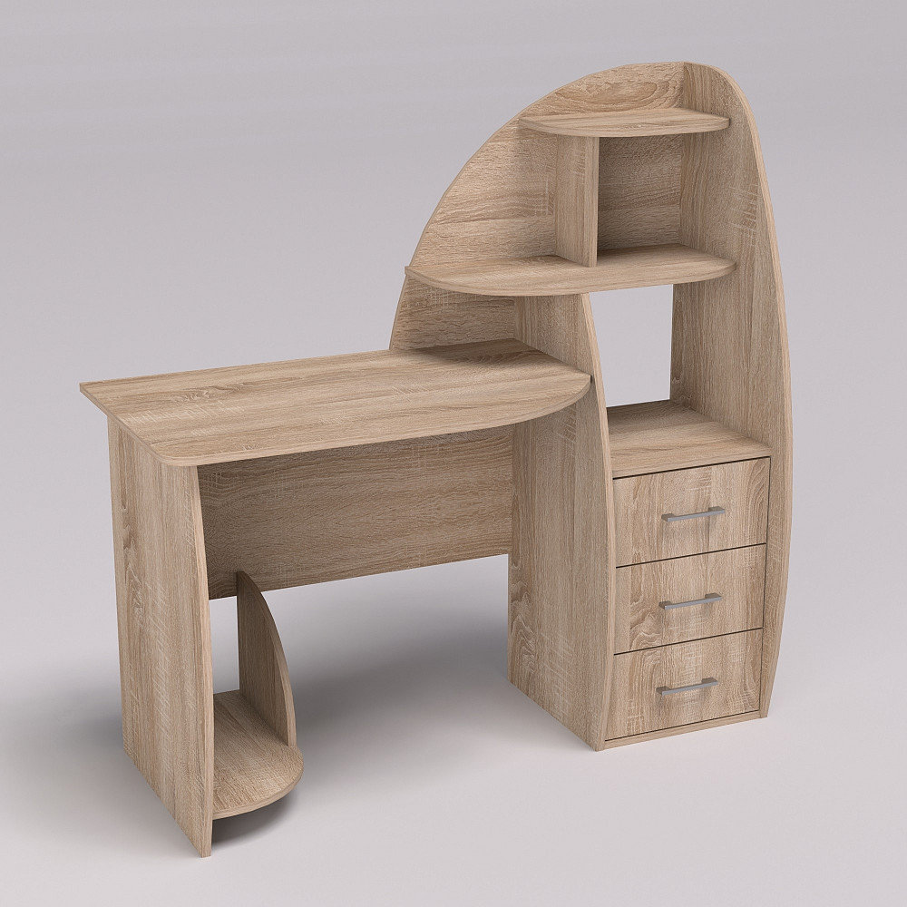 Стіл письмовий СКП-2 №10, Дуб Сонома, 1300/550/1300 Львів - фото 2