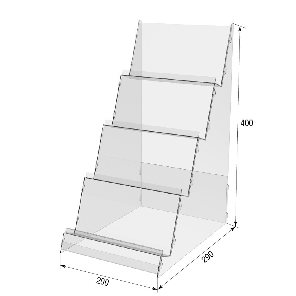 Підставка EKOSTAR під товар 4х ярусна 200х290х400 Київ - фото 3