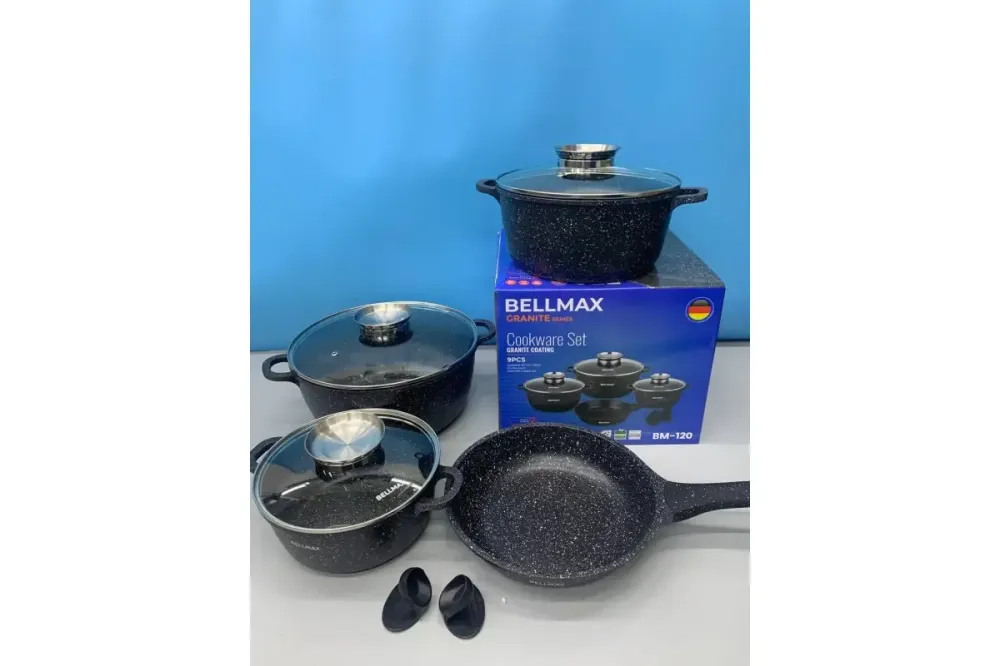 Набор посуды 9 предметов Bellmax Cookware Set BM-120 Коломия - фото 2