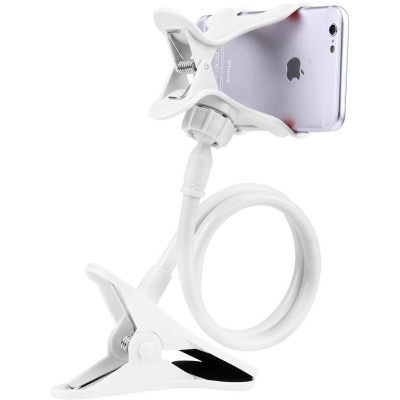 Тримач для смартфонів XoKo прищепка, гнучкий, 65 см, білий (XK-RM-C20-WHT) Вінниця - фото 3