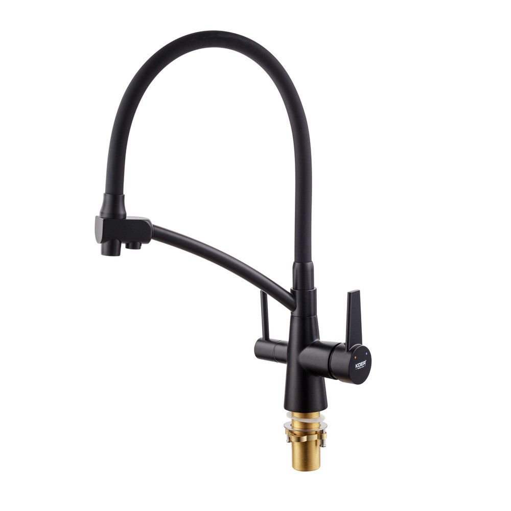 Кухонний змішувач KOER KB-72003-05 з силіконовим виливом та виводом для питної води (KR3376) Харків - фото 8