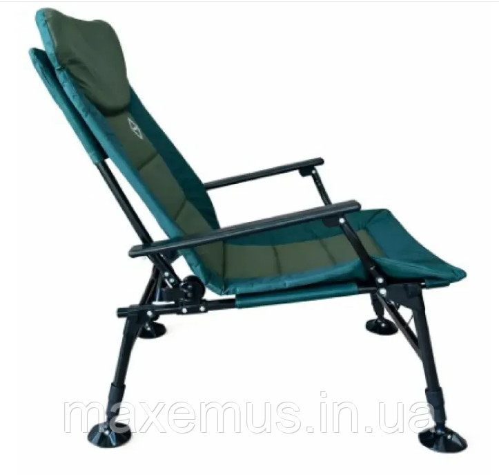 Рыбацкое кресло-шезлонг Bonro B20 раскладной стул для рыбалки и отдыха зеленое Мостиська - фото 5
