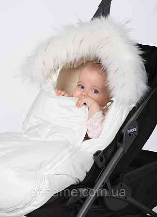 Конверт-Кокон на овчине Baby XS ДоРечі Белый узлісся Харків