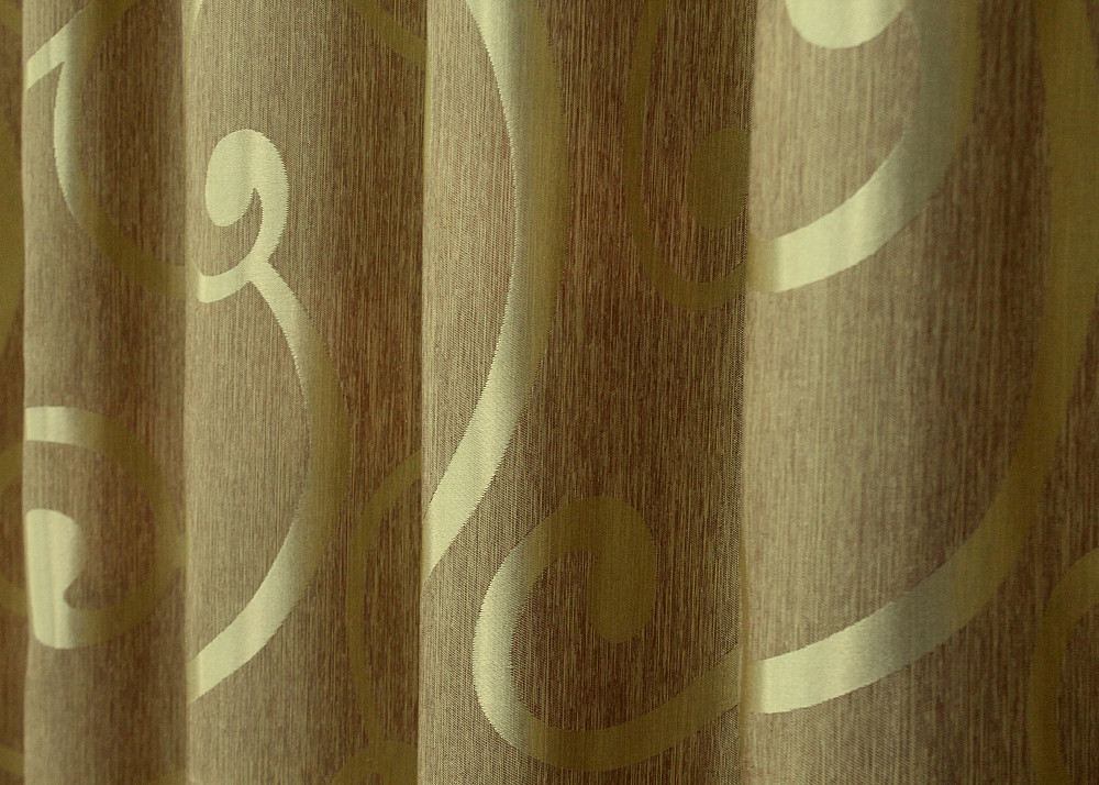 Комплект готовых штор VR-Textil Жаккард № 1532ш Золотистый 150х270 см 2 шт (33-0405) Киев - изображение 7