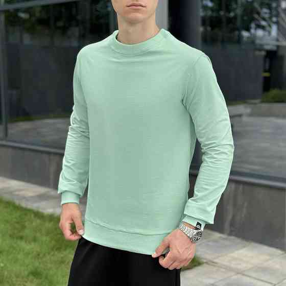 Світшот чоловічий однотонний ментоловий Pobedov 001 Київ