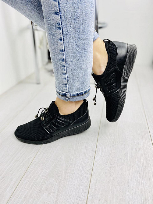 No brend Кросівки жіночі L-132 чорні (весна-літо, сітка) (1500) Коломыя - изображение 5
