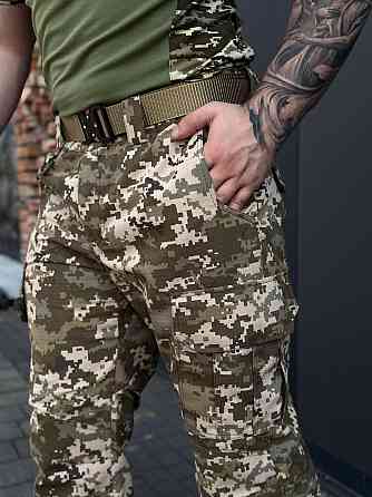 Военные летние штаны пиксель рип-стоп тактические мужские ЗСУ, для армии и полевых задач Львов