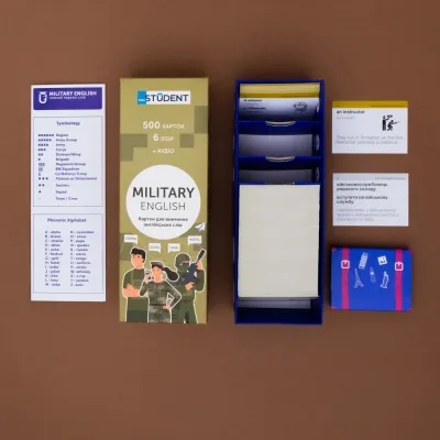 Навчальний набір English Student Картки для вивчення англійських слів Military (укр.) (591225990) Вінниця - фото 3